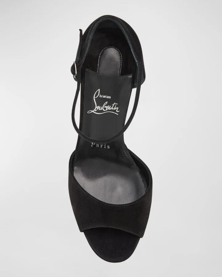 Sandaloo Suede Red Sole Platform Sandals - Image 5