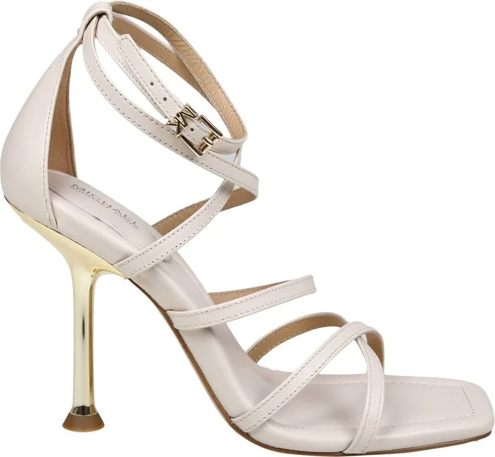 Sandals Imani Strappy In Cream Color Leather