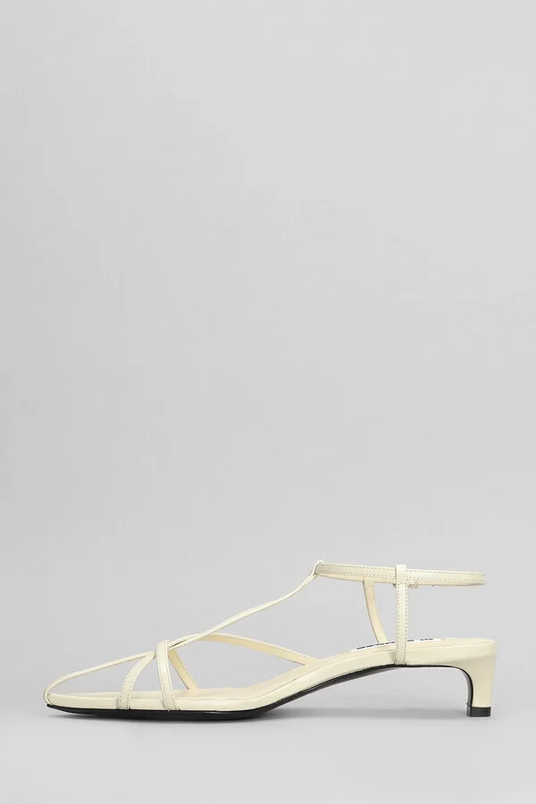 Sandals In Beige Leather - Image 3