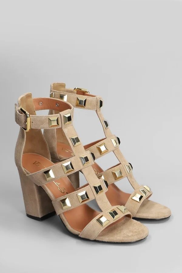 Sandals In Beige Suede - Image 2