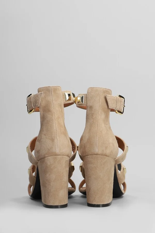 Sandals In Beige Suede - Image 4