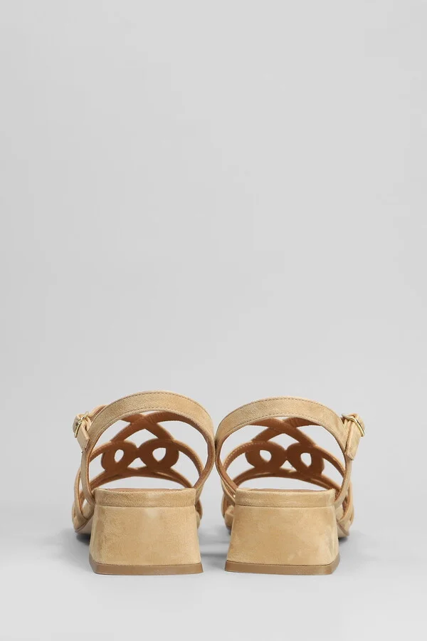 Sandals In Beige Suede - Image 4
