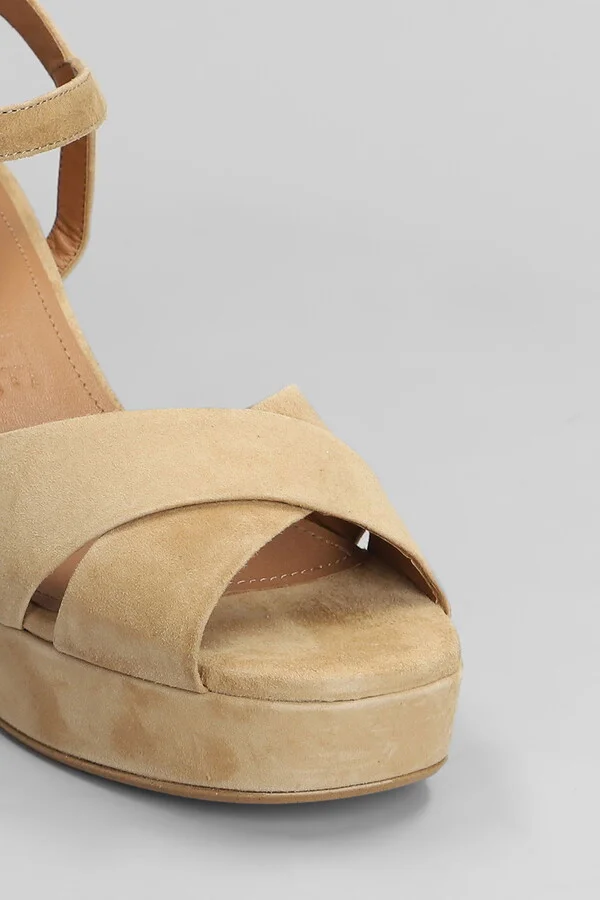 Sandals In Beige Suede - Image 5