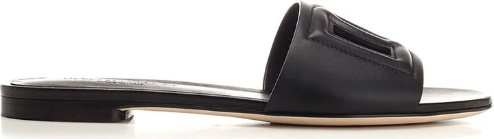 Sandals In Black Calfskin