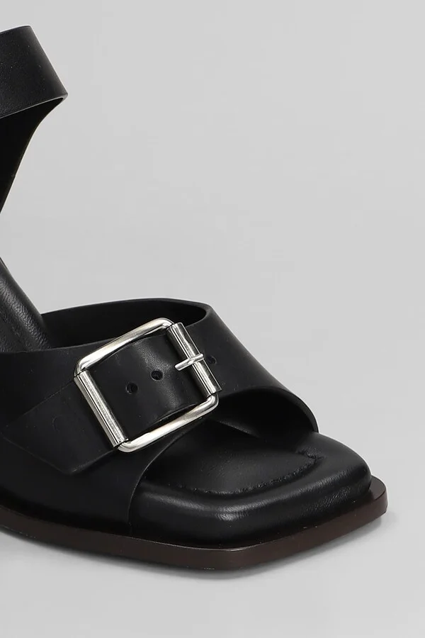 Sandals In Black Leather - Image 5