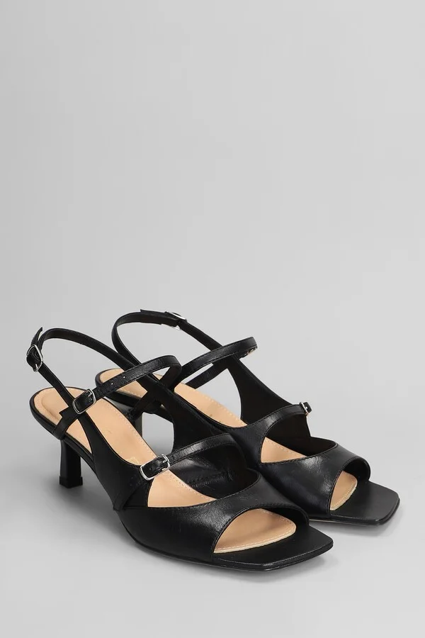 Sandals In Black Leather - Image 2