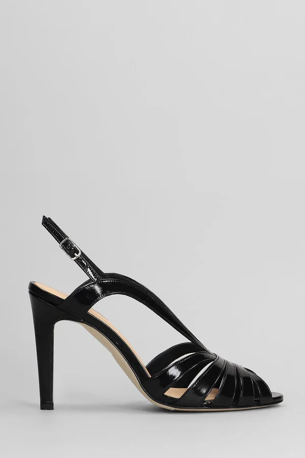 Sandals In Black Leather