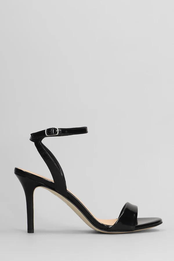 Sandals In Black Leather