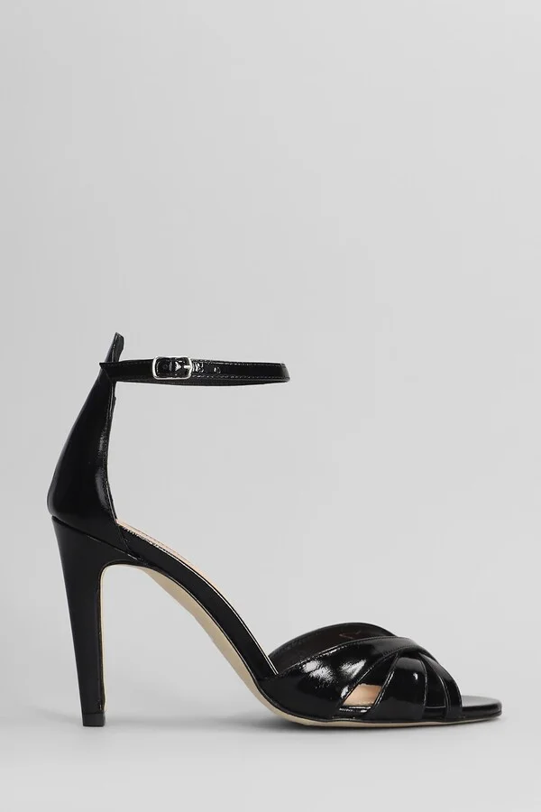 Sandals In Black Leather