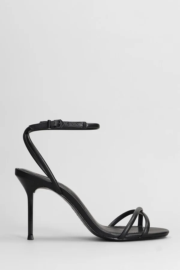 Sandals In Black Leather