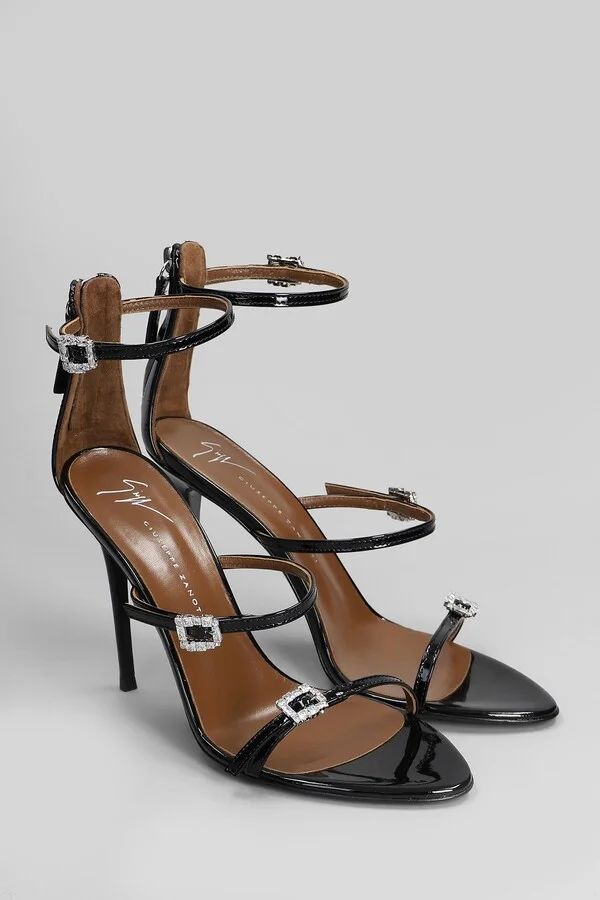 Sandals In Black Patent Leather - Image 2