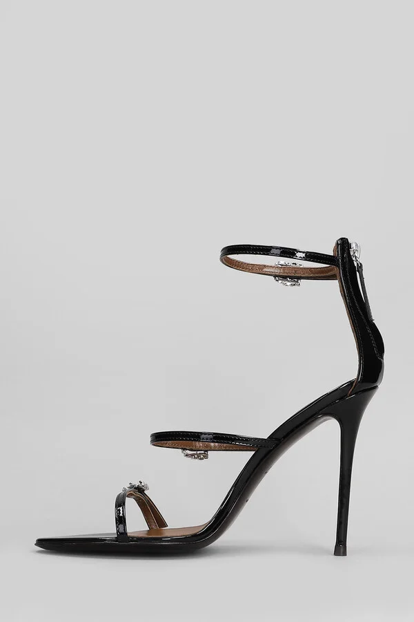 Sandals In Black Patent Leather - Image 3