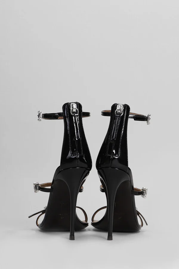 Sandals In Black Patent Leather - Image 4