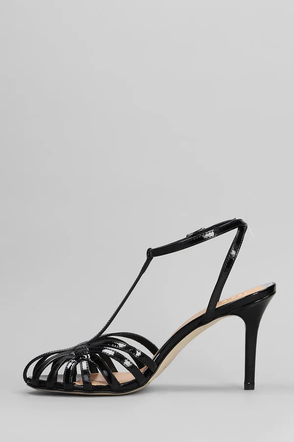 Sandals In Black Patent Leather - Image 3