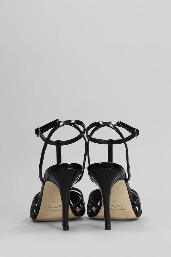 Sandals In Black Patent Leather - Image 4