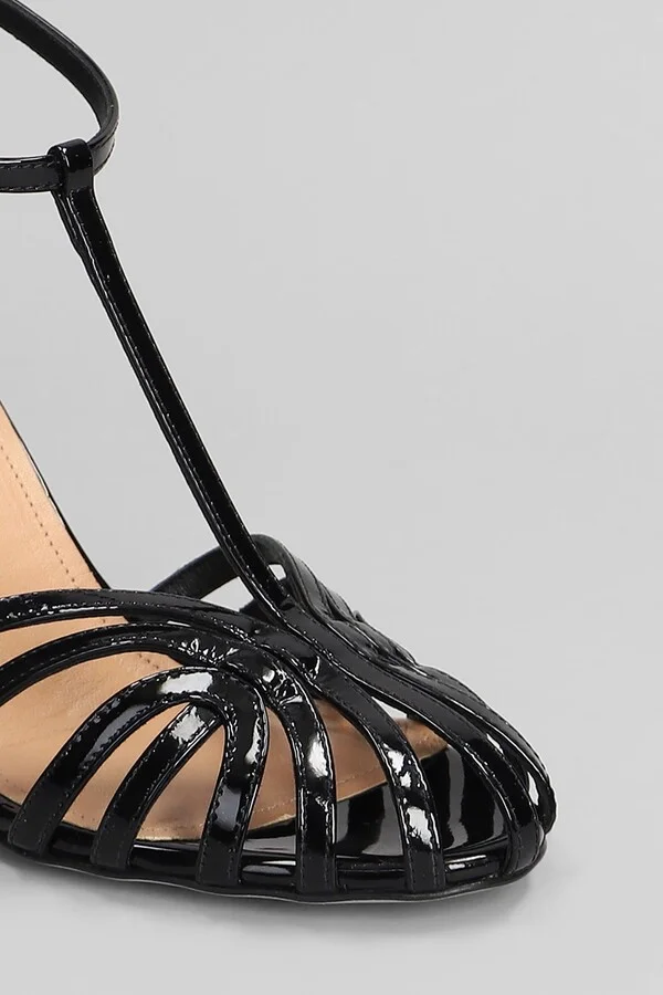 Sandals In Black Patent Leather - Image 5