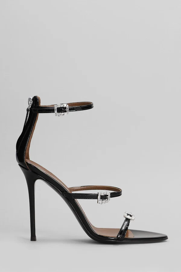 Sandals In Black Patent Leather