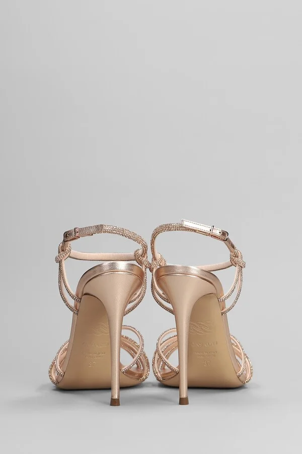 Sandals In Bronze Leather - Image 4