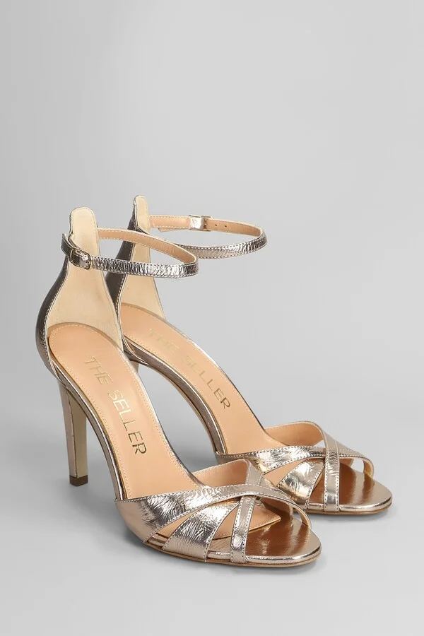 Sandals In Copper Leather - Image 2