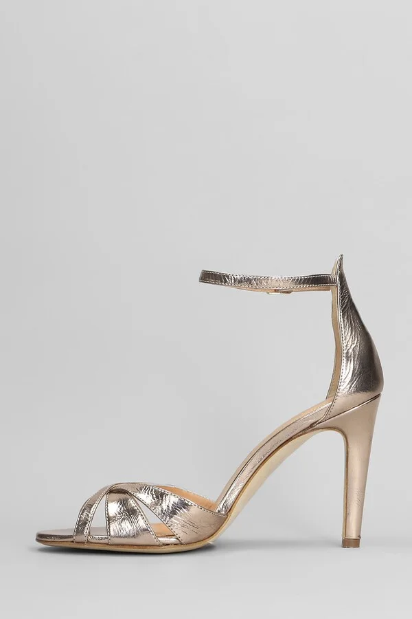 Sandals In Copper Leather - Image 3