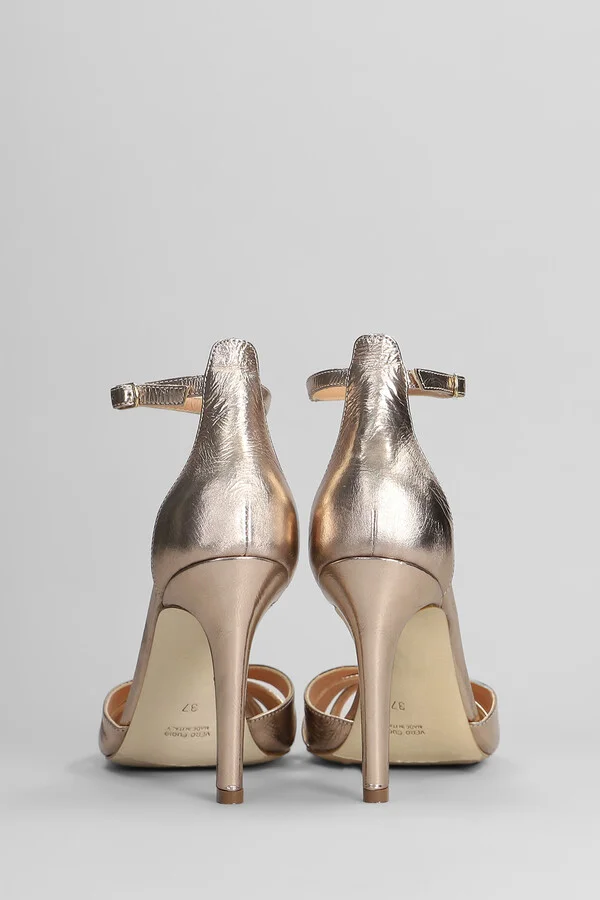 Sandals In Copper Leather - Image 4