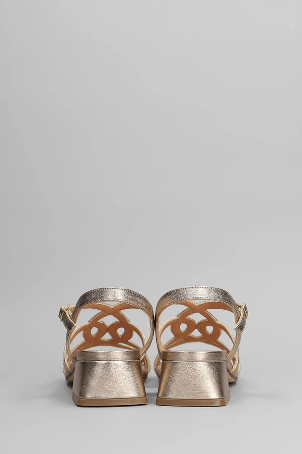 Sandals In Copper Leather - Image 4