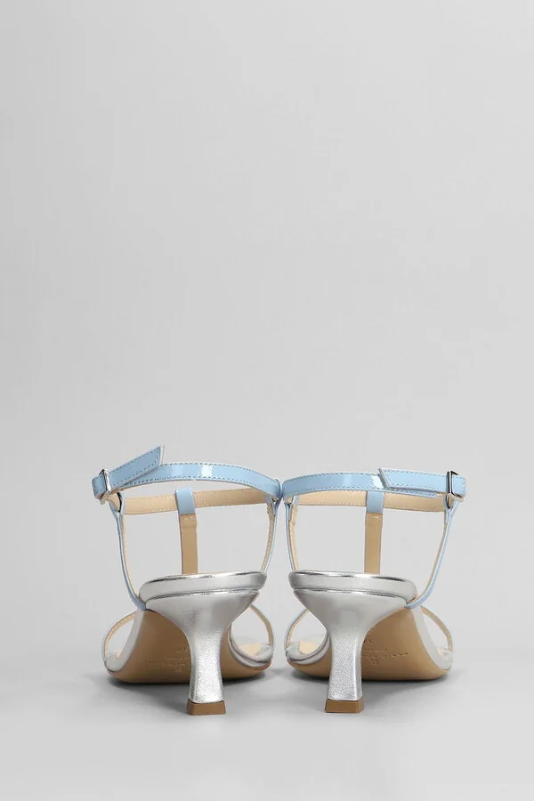 Sandals In Cyan Leather - Image 4