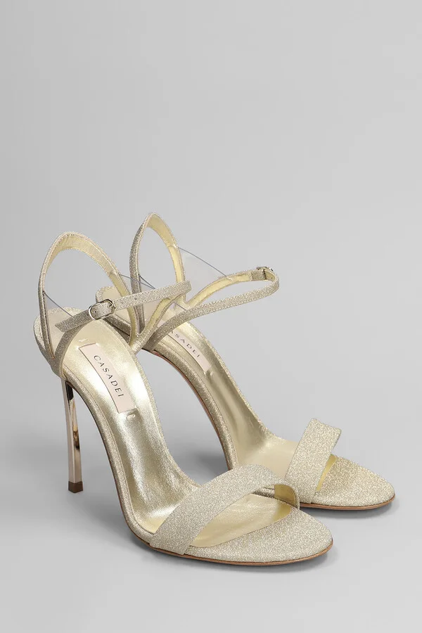 Sandals In Gold Glitter - Image 2
