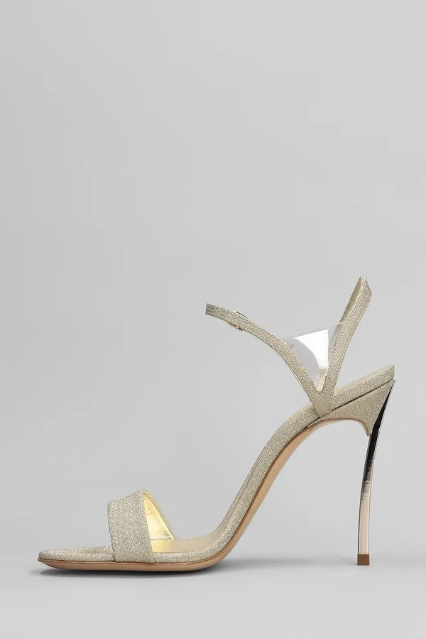 Sandals In Gold Glitter - Image 3