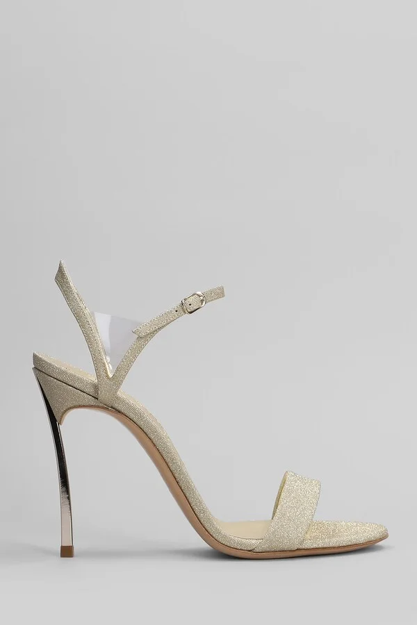 Sandals In Gold Glitter