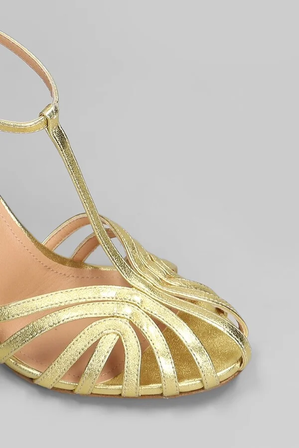 Sandals In Gold Leather - Image 5