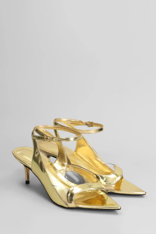 Sandals In Gold Leather - Image 2