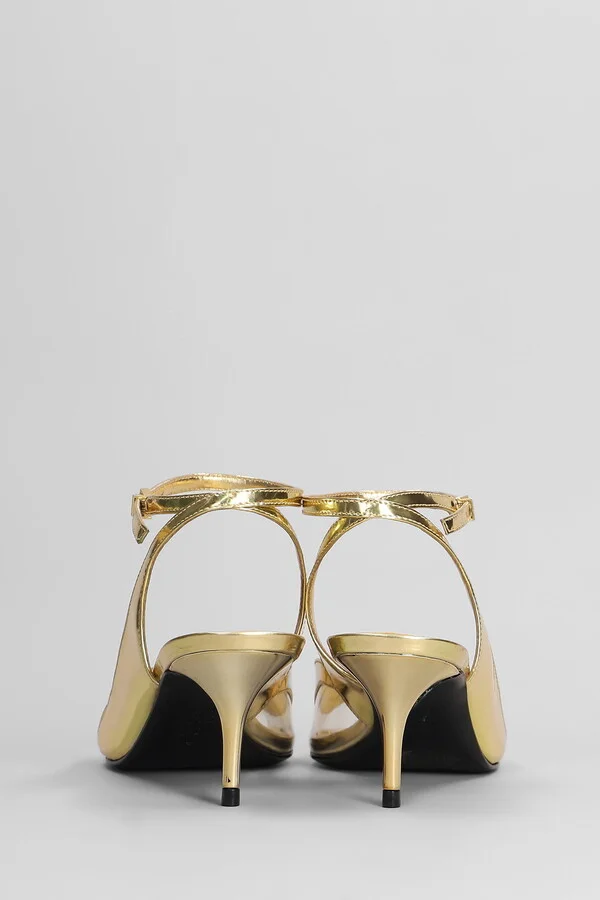 Sandals In Gold Leather - Image 4