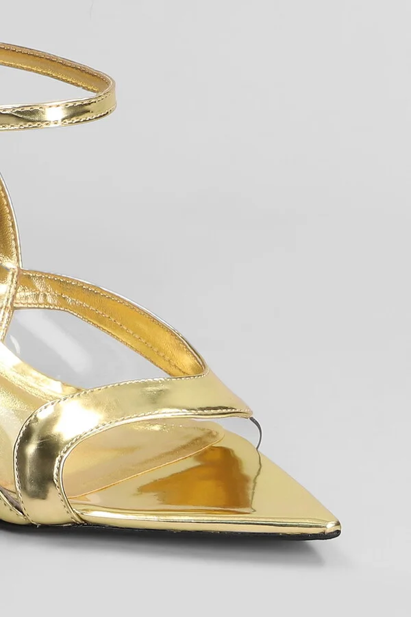 Sandals In Gold Leather - Image 5