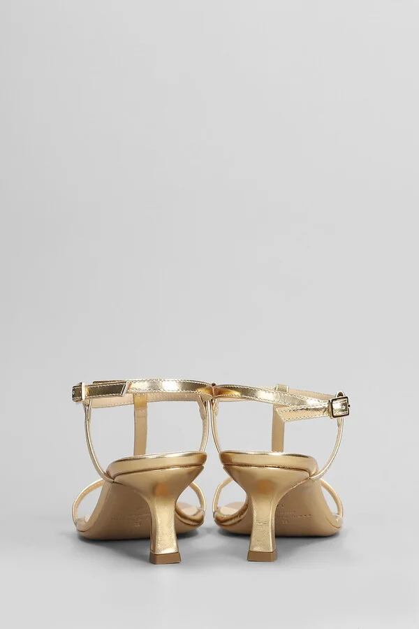 Sandals In Platinum Leather - Image 4