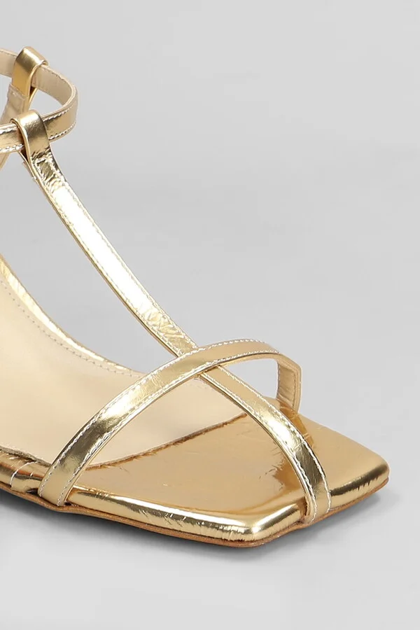 Sandals In Platinum Leather - Image 5