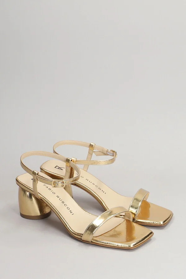 Sandals In Platinum Leather - Image 2