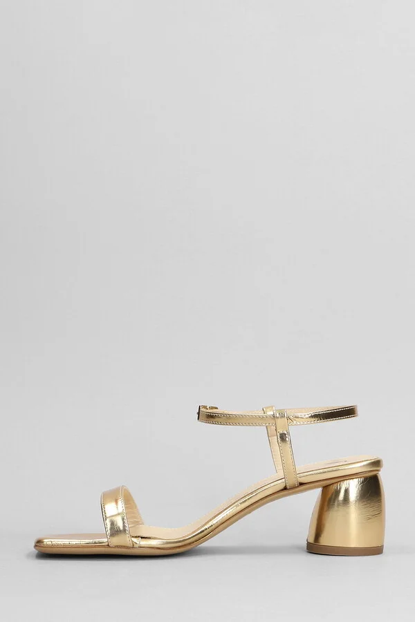 Sandals In Platinum Leather - Image 3