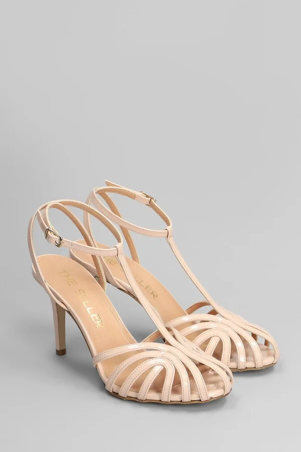 Sandals In Powder Patent Leather - Image 2