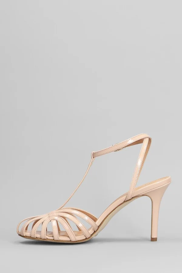 Sandals In Powder Patent Leather - Image 3