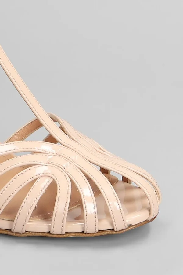 Sandals In Powder Patent Leather - Image 5