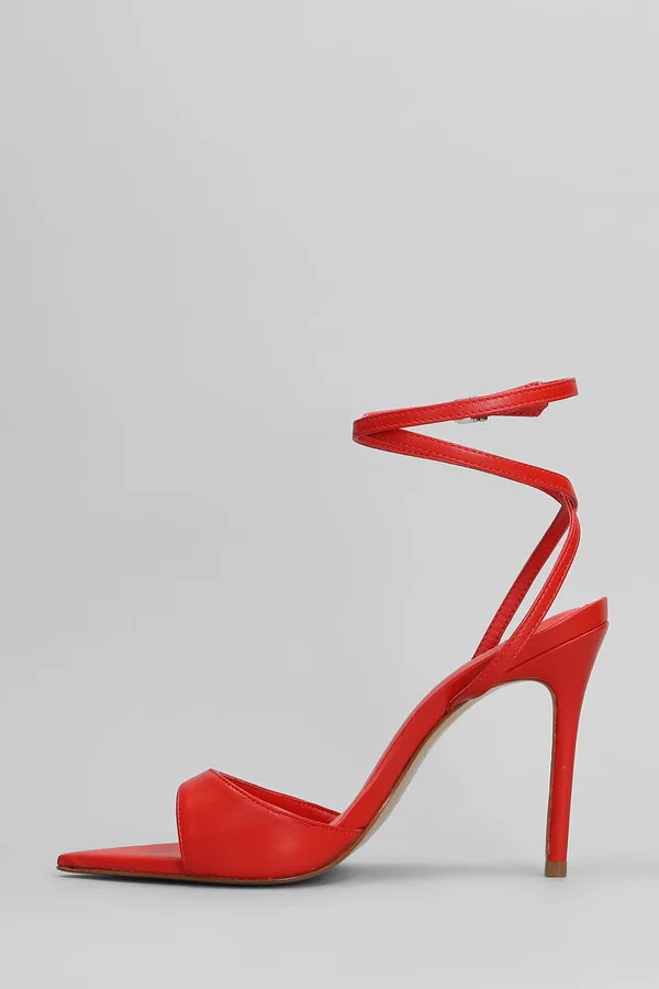 Sandals In Red Leather - Image 3