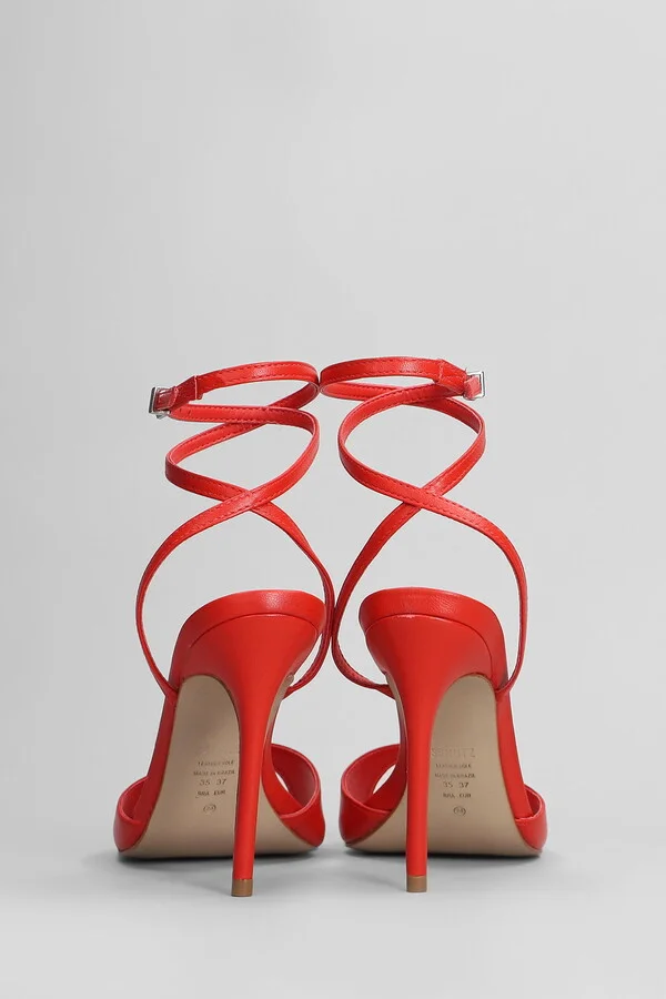 Sandals In Red Leather - Image 4