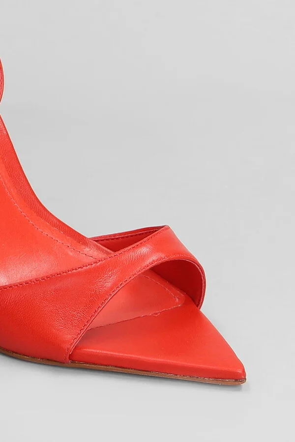Sandals In Red Leather - Image 5