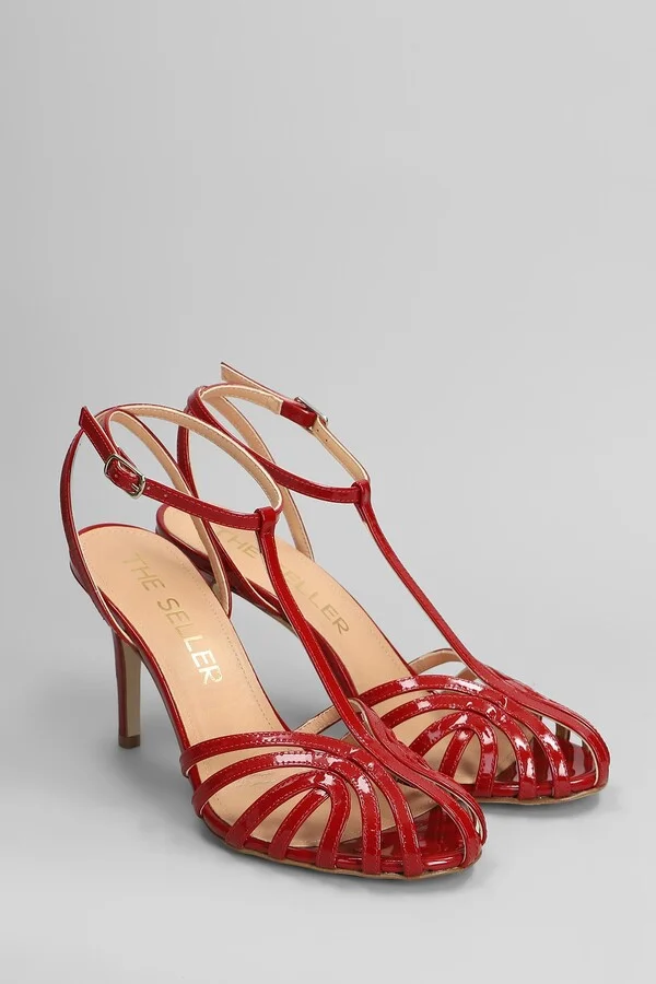 Sandals In Red Patent Leather - Image 2