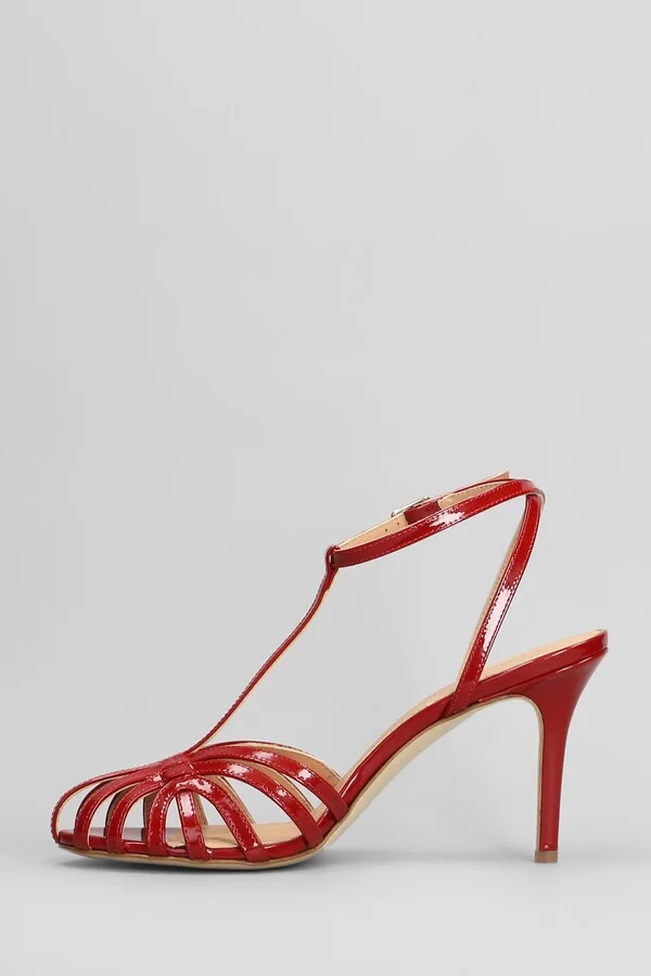 Sandals In Red Patent Leather - Image 3