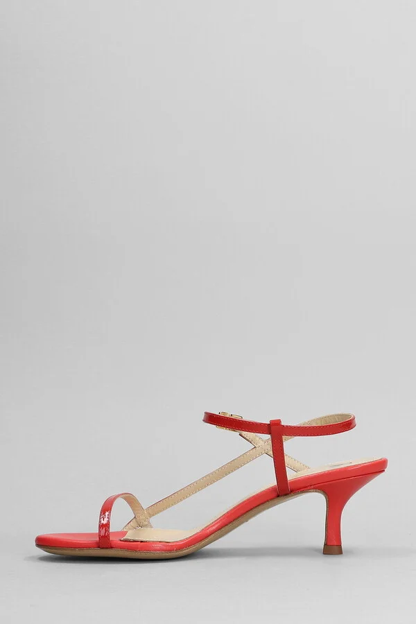 Sandals In Red Patent Leather - Image 3