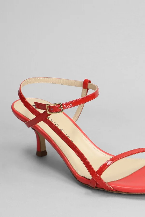 Sandals In Red Patent Leather - Image 5