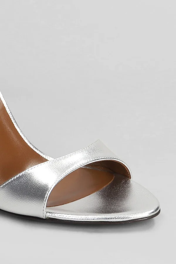 Sandals In Silver Leather - Image 5