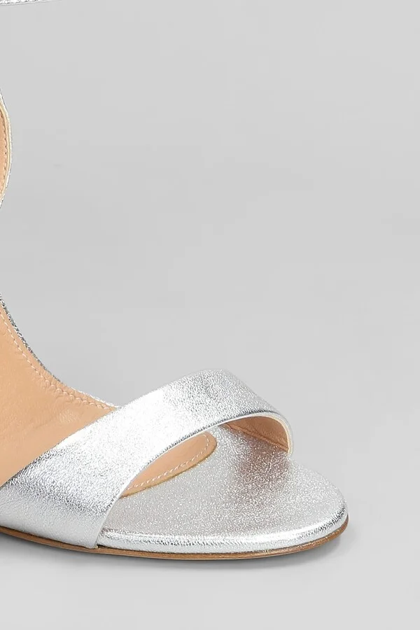 Sandals In Silver Leather - Image 5